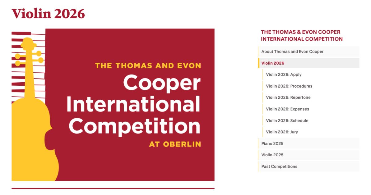 クーパー国際コンクール2026、応募受付開始