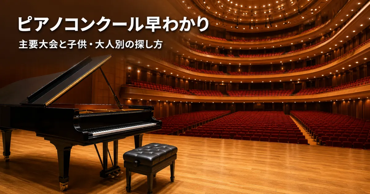 ピアノコンクールを調べる親子のイメージ